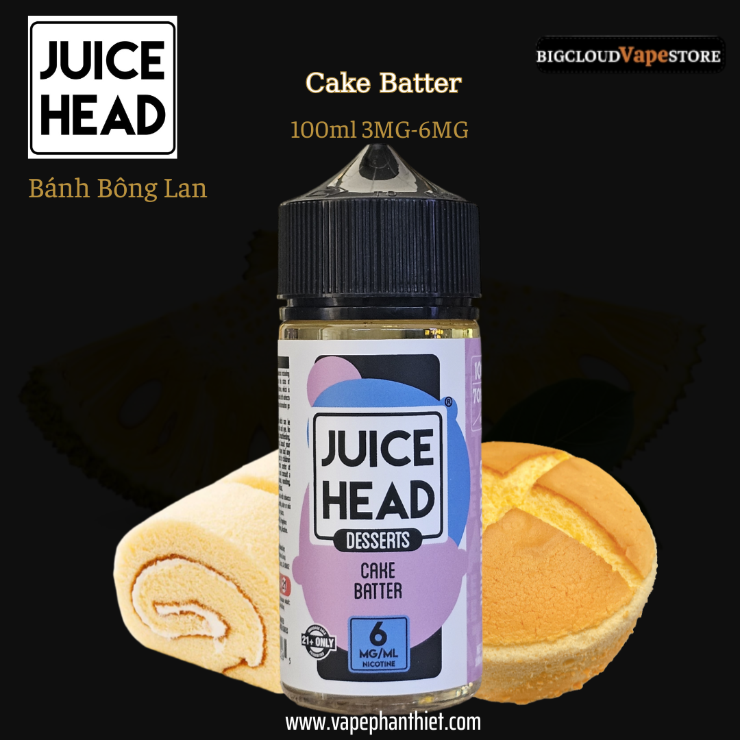 JUICE HEAD 100ML 3MG-6MG BÁNH BÔNG LAN 